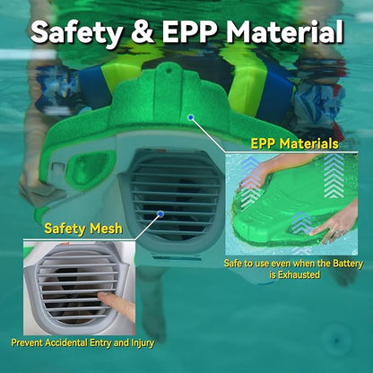 Electric Swimming Kickboard for Kids – 2-in-1 Water Jet & Propeller, Water Scooter Float Board for Swim Training, 6.1kgf Thrust, 24V/4.6Ah Battery, 45 Min Runtime, Load 198 lbs, Summer Pool Toy