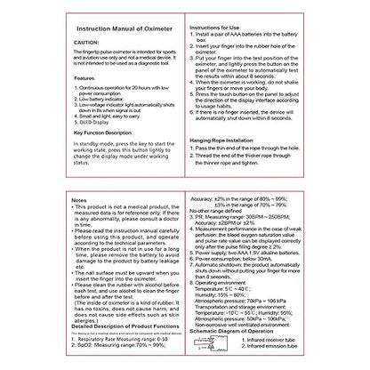 Fingertip pulse oximeter, large LED screen heart rate monitor, oxygen monitor fingertip, accurate and rapid reading, pulse oximeter with lanyard [silver white]