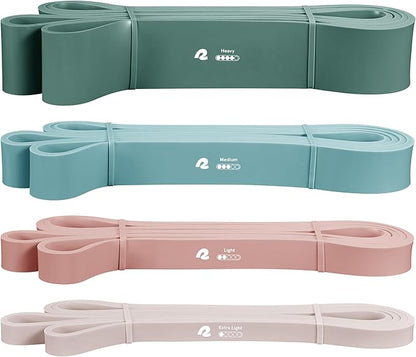 Retrospec Lift Resistance Pull Up Assistance Band Set for Working Out, Home Fitness, Toning, Stretching. Physical Therapy, Muscle Training & Exercise - Lightweight & Portable for Men & Women