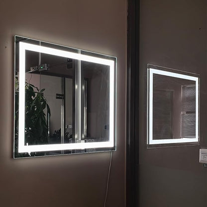 Led Mirror for Bathroom with Lights Mirror Large 36X28 inch