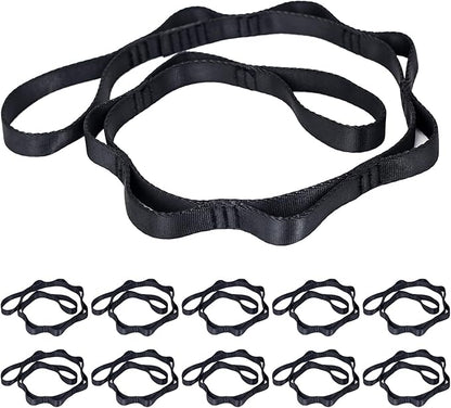 10PCS Nylon Daisy Chain Straps 23 KN for Aerial Yoga Hammock Swing Adjustable Aerial Silk Extender Hanging Rope for Aerial Yoga Belts 3.6FT 5.9FT Long