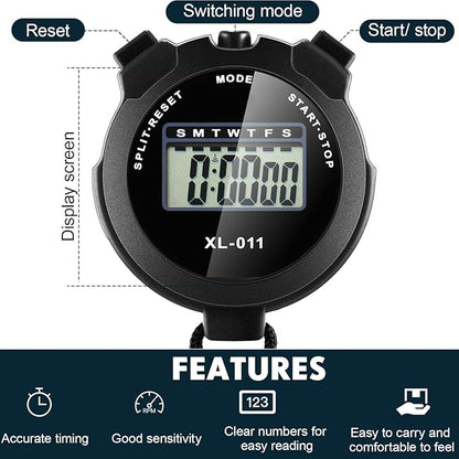 Kanayu 28 Pcs Multi Function Digital Stopwatch Timer Bulk Sports Stopwatch with Lanyard Date Time Alarm Timer for Coach Swimming Running Sports Train