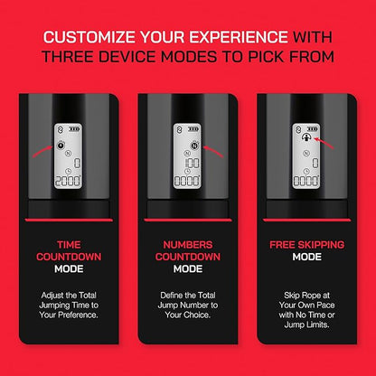 Smart Jump Rope Fitness Skipping Rope with App – 2 Function Modes – Classic 3m Rope & Ropeless Shortballs – Bluetooth Skipping Rope with Fitdays+ App for Seamless Progress Tracking