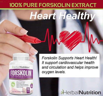 Forskolin for Weight Loss, 250mg-500mg Max Strength Forskolin Two Pack 90 Count Bottles, 20% Extract of Pure Forskolin, Ideal Diet and Athletes Formula!