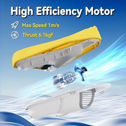 Electric Swimming Kickboard for Kids – 2-in-1 Water Jet & Propeller, Water Scooter Float Board for Swim Training, 6.1kgf Thrust, 24V/4.6Ah Battery, 45 Min Runtime, Load 198 lbs, Summer Pool Toy