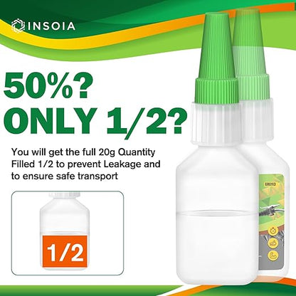 Grip Glue, 20g Quick Dry Handlebar Grip Adhesive for Motorcycle, Dirt Bike, ATV, Bicycle, Ebike & Snowmobile ??Quick-Dry, Waterproof, Flexible Repair Clear Glue