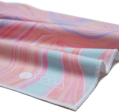 Yoga Design LAB | The Hand Towel | Premium Non Slip Hand Towel | Designed in Bali | Colorful Eco Printed + Quick Dry + Soft | Hot Yoga, Bikram, Ashtanga, Sport, Barre, Travel (Pearl)