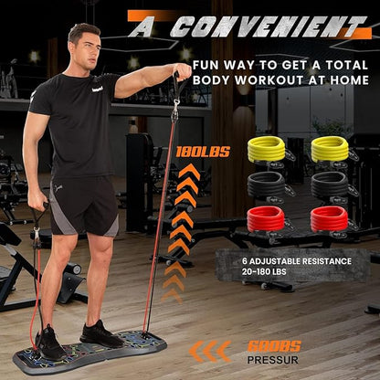 LALAHIGH Portable Home Gym System: Large Compact Push 20 Fitness