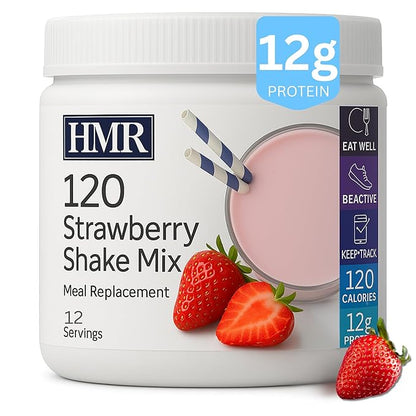 HMR 120 Shake Meal Replacement Powder | Strawberry Shake Mix to Support Healthy Weight Loss | 12g of Protein | Nutritional Drink | Low Calorie Food | 12 Servings