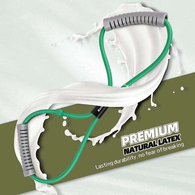 Resistance Band Figure 8 Exercise Cord, Fitness Resistance Bands with Handles, Exercise Tube Band for Arm and Shoulder Stretch