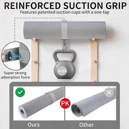 25" Yoga Mat Strap | Slap Band Holder for Carrying and Storage Mats | Rolled Scrunchie Yoga Essential Accessory