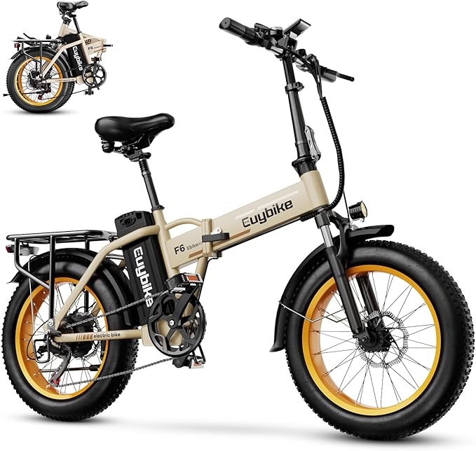 Foldable Electric Bike for Adults, 30+MPH, 48V 20Ah Removable Battery up to 80Miles, 20" Fat Tire Peak 1000W Motor Dirt Ebike Adult Electric Bicycle for City Commute Beach Mountain Adventurous E Bike
