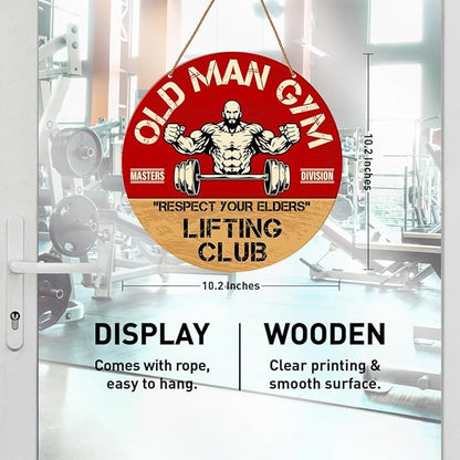 HSNBT Gym Signs Wall Decor, Home Gym Motivational Wall Decor Weightlifting Gym Hanging Signs Decorations for Fitness Workout Room Gift for Man Gym Enthusiast, Lifting Club