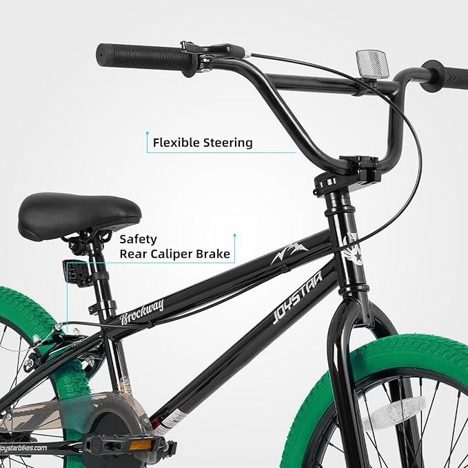 JOYSTAR Brockway Freestyle Kids BMX Bikes 20" 24" Kids Bicycles for 6-14 Years Old Boys Girls and Beginner-Level Riders 2 Pegs Multiple Colors