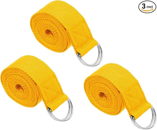PATIKIL Yoga Strap for Stretching Cotton Yoga Belt with Adjustable Metal D-Ring Buckle Stretch Band for Fitness Pilates