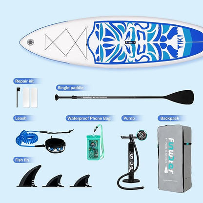 FunWater Inflatable Ultra-Light Stand Up Paddle Board for All Skill Levels with Premium SUP Paddleboard Accessories,Non-Slip Comfort Deck for Youth & Adults
