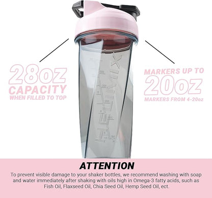 HELIMIX 2.0 Vortex Blender Shaker Bottle Holds upto 28oz | No Blending Ball or Whisk | USA Made | Portable Pre Workout Whey Protein Drink Shaker Cup | Mixes Cocktails Smoothies Shakes | Top Rack Safe