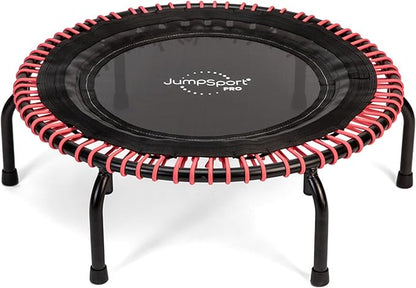 JumpSport 350 PRO Indoor Heavy Duty Fitness Trampoline, 39-inch | 36 Premium EnduroLast 4 Elastic Cords | Customized Bounce with 7 Settings | 300 lb Wt. Rating | 60-Day Free Trial to 350+ Videos