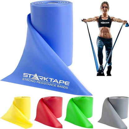 Resistance Bands Professional 8,16, 25, 50 Yards Bulk Rolls. Latex-Free Elastic Physical Therapy Band. No Scent, No Powder - Perfect for Home Exercise, Yoga, Pilates, Gym, Rehab, Workout