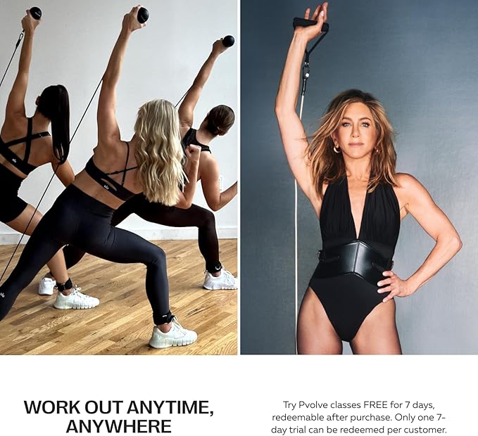 Pvolve P.3 Trainer- Home Gym Fitness Equipment Resistance Band with Ankle Strap and Weight System