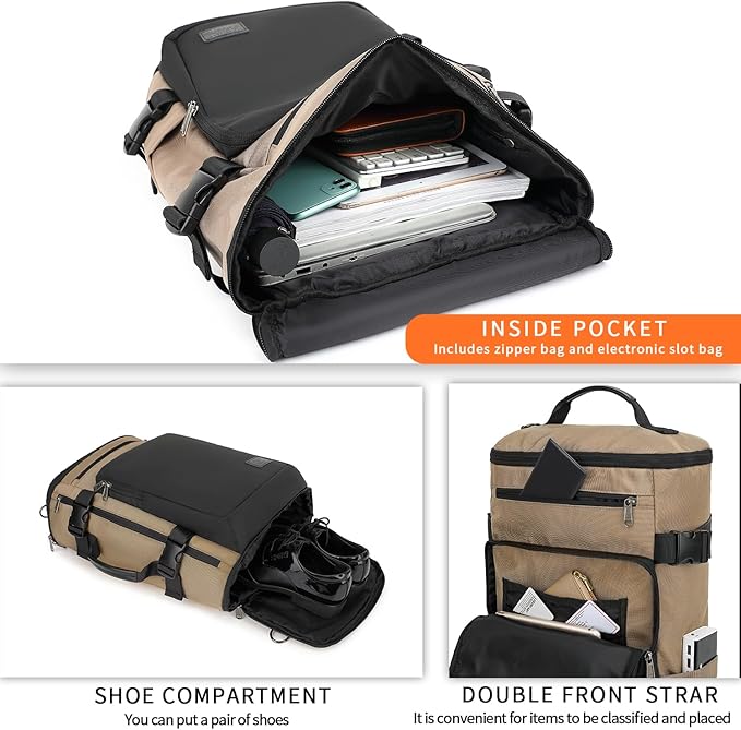 Kalesi Gym Duffle Bag Backpack 4-Way Waterproof with Shoes Compartment for travel Sport Hiking laptop