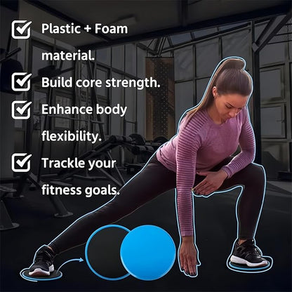 Exercise Core Sliders, Dual Sided Exercise Gliding Discs Use on Carpet or Hardwood Floors, Light and Portable, Perfect for Abdominal&Core Workouts