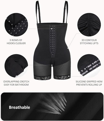 FeelinGirl Faja Body Shaper Tummy Control Shapewear for Women Butt Lifter Post Surgery Fajas Postparto Para Mujer