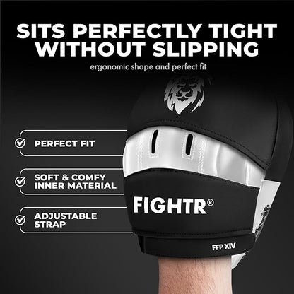 FIGHTR® Premium Punching Mitts - Ideal Padding & Stability | Boxing Mitts for Martial Arts incl. Carry Bag | Focus Pads for Boxing, MMA, Muay Thai, etc.