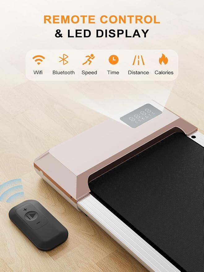 SupeRun Walking Pad, Under Desk Treadmill, 3 in 1 Portable Treadmill with Remote Control LED Display, 2.5 HP Quiet Walking Jogging Machine for Office Home Use, 300 Lbs Capacity