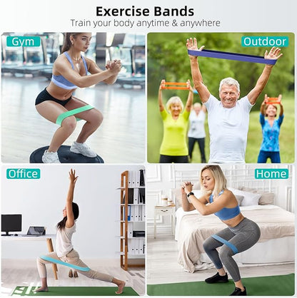 Resistance Bands for Working Out, Elastic Pilates Flexbands for Physical Therapy Yoga, Stretch Exercice Loop Bands for Booty Legs