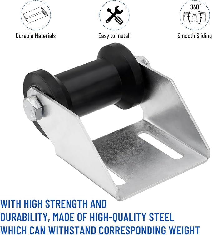 Boat Trailer Rollers with Brackets 4" Keel Roller Assembly Kit for Boat Trailer