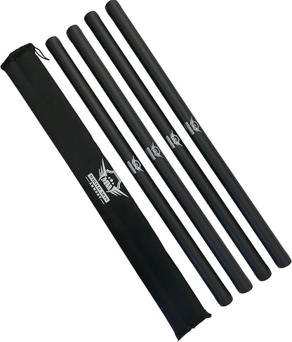 Foam Padded Escrima Sticks for Safe Practice Training with Carry Bag Case - 4 Pack