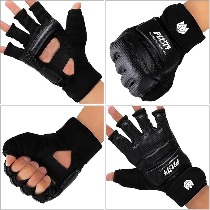 FitsT4 Sports Half Mitts MMA UFC Training Boxing Punch Bag Martial Arts Gloves