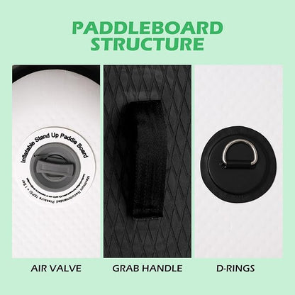 FunWater Inflatable Ultra-Light Stand Up Paddle Board for All Skill Levels with Premium SUP Paddleboard Accessories,Non-Slip Comfort Deck for Youth & Adults