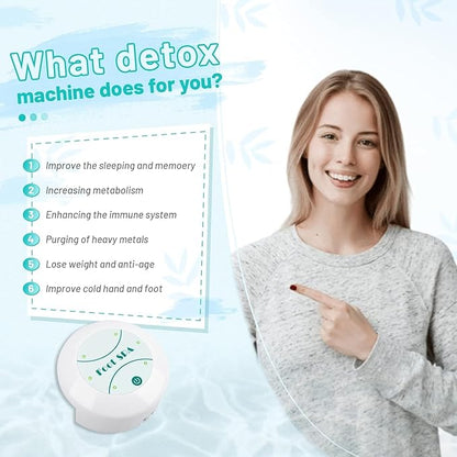 Foot Detox Machine, Portable Ionic Foot Bath Detox Machine, Ion Foot Spa Cleanser for Home Travelling USE with 10 Liners