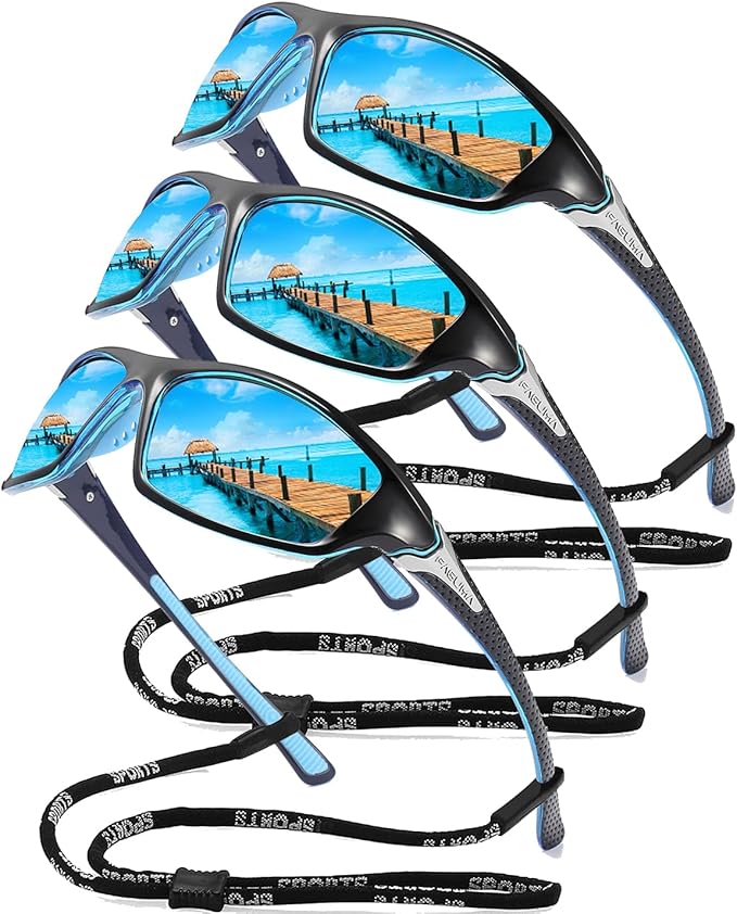 FAGUMA Sports Polarized Sunglasses For Men Cycling Driving Fishing UV400 Protection