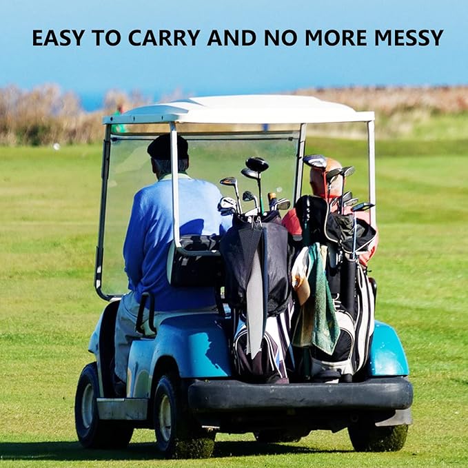 3 Pack Large Golf Towels, 16" x 24" Tri-Fold Portable Microfiber Fabric Waffle Pattern Golf Towel for Golf Bag with Carabiner Clip to Quickly Remove Sand, Mud, Dirt and Sweat