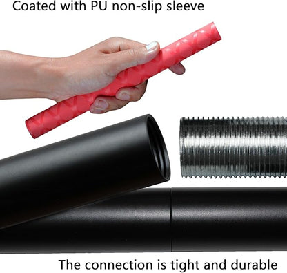 The Huang Yunming yoga stick is made of sturdy steel that is 5 feet high and an adjustable stretching stick, providing flexibility, agility, and balance. Multi functional fitness stick with 5 steel pipes