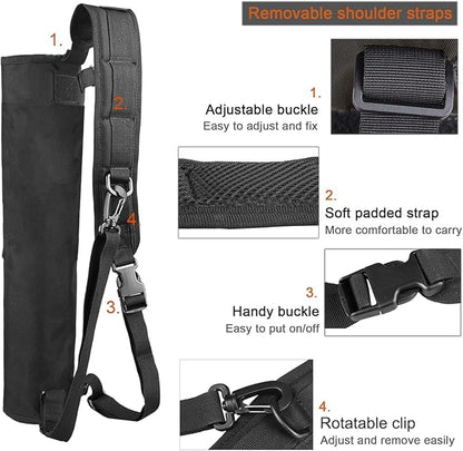 KRATARC Archery Lightweight Back Arrow Quiver Dual Use Foldable Compact Hip Arrows Bag with Molle System Pocket Hanged for Target Shooting Hunting