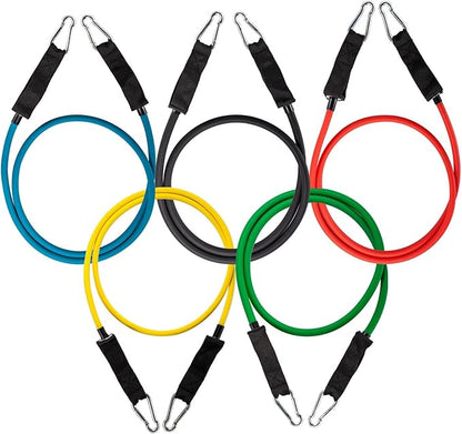 Fit Simplify Resistance Tube Bands 12 Piece Set with Instruction Booklet