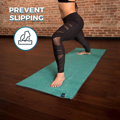 Youphoria Yoga Microfiber Non-Slip Towel - Hot Yoga Mat Towel for Enhanced Grip and Sweat Absorption