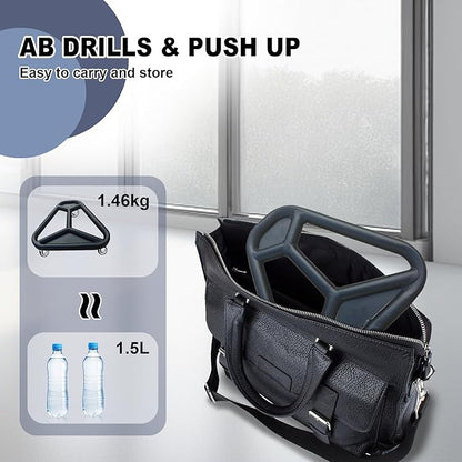 HOTWAVE Ab Roller Wheel for Core Workout – Extra-Wide Ab Exercise Equipment for Abs, Arms & Back – Stable & Quiet Fitness Roller for Home Gym Strength Training – Includes Knee Pad – For Men & Women