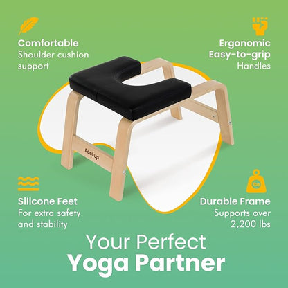 FeetUp - The Original Yoga Headstand Bench, Vegan Handstand Trainer Bench and Stand, Strength Training Inversion Equipment for Relaxation and Strength, Includes App & Starter Kit, #1 Worldwide