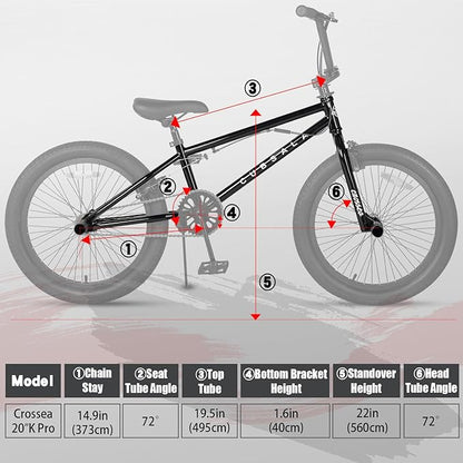 Freestyle BMX Bike, 18 20 Inch Kids Bicycle for 5-13 Years Old Kids and Beginner Level Rider, Multiple Colors