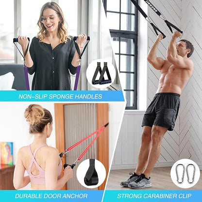 Resistance Bands Set, Pull Up Assistance Bands Pull Up Bands Exercise Bands for Men Women, Workout Bands for Working Out, Muscle Strength Training, Body Stretching