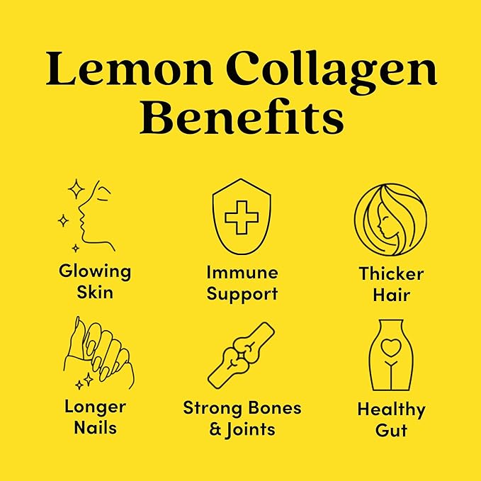Further Food Lemon Collagen Peptides Powder, Grass-Fed Pasture-Raised Hydrolyzed Type 1 & 3 Protein, Gut Health + Joint, Hair, Skin, Nails, Paleo Keto Sugar-Free 10.50 oz