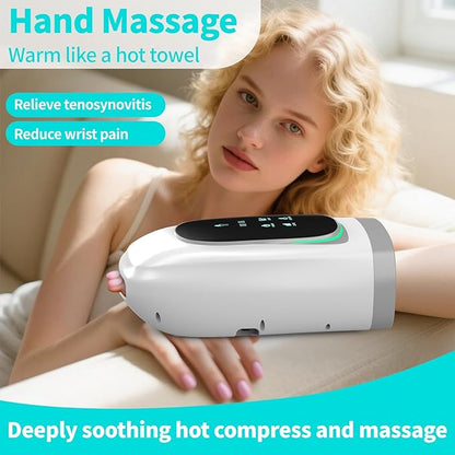 Hand Massager, Cordless Hand Massager with Heat and Compression for Arthritis and Carpal Tunnel, 3 Modes, 5 Intensity Levels, 15-Minute Timer