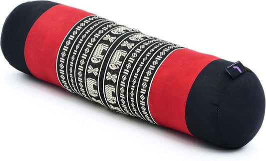 Leewadee Small Yoga Bolster – Shape-Retaining Cervical Neck Roll, Tube Pillow for Comfortable Reading, Kapok Filling, 22 x 6 x 6 inches