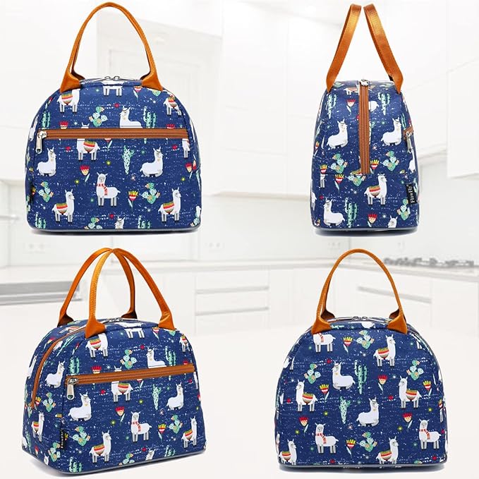 FlowFly Insulated Lunch Cooler Bag - Tote Bag Organizer for Women/Men, Alpaca