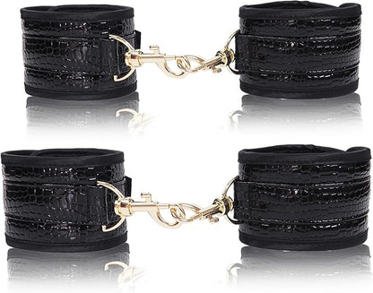 6pcs Black PU Adjustable Straps Sports Training Fitness Gear Home Yoga Set